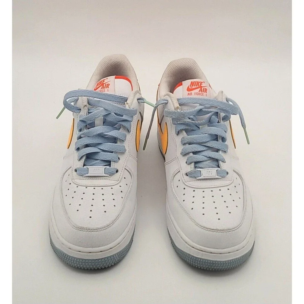 Nike Air Force 1 '07 LV8 'Be Kind' DC2196-100 Men's Size 8 Orange Yellow White